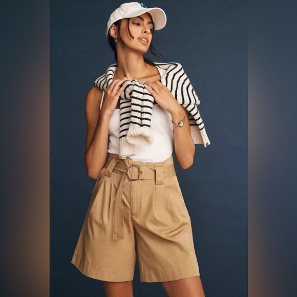 Anthropologie Maeve Longline O-Ring Shorts Size 14